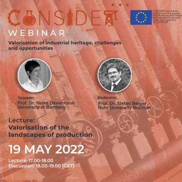 CONSIDER Webinar: Valorisation of industrial heritage, challenges and opportunities